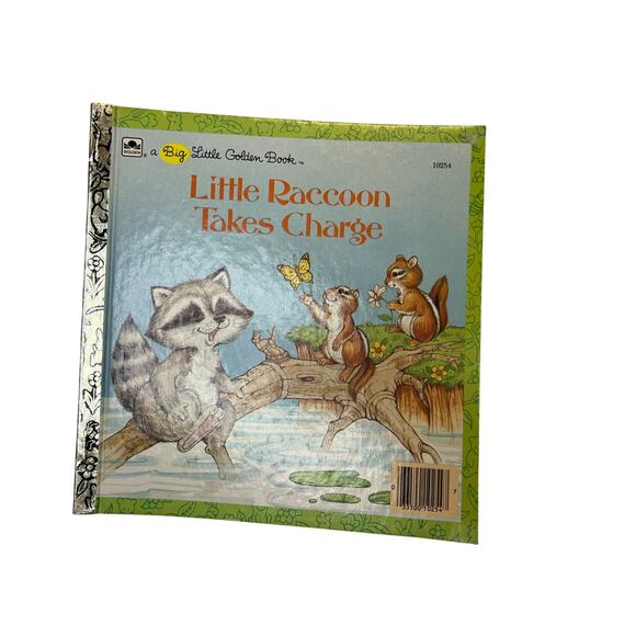 Vintage 1986 Little Raccoon Takes Charge Big Little Golden Book - Picture 1 of 5